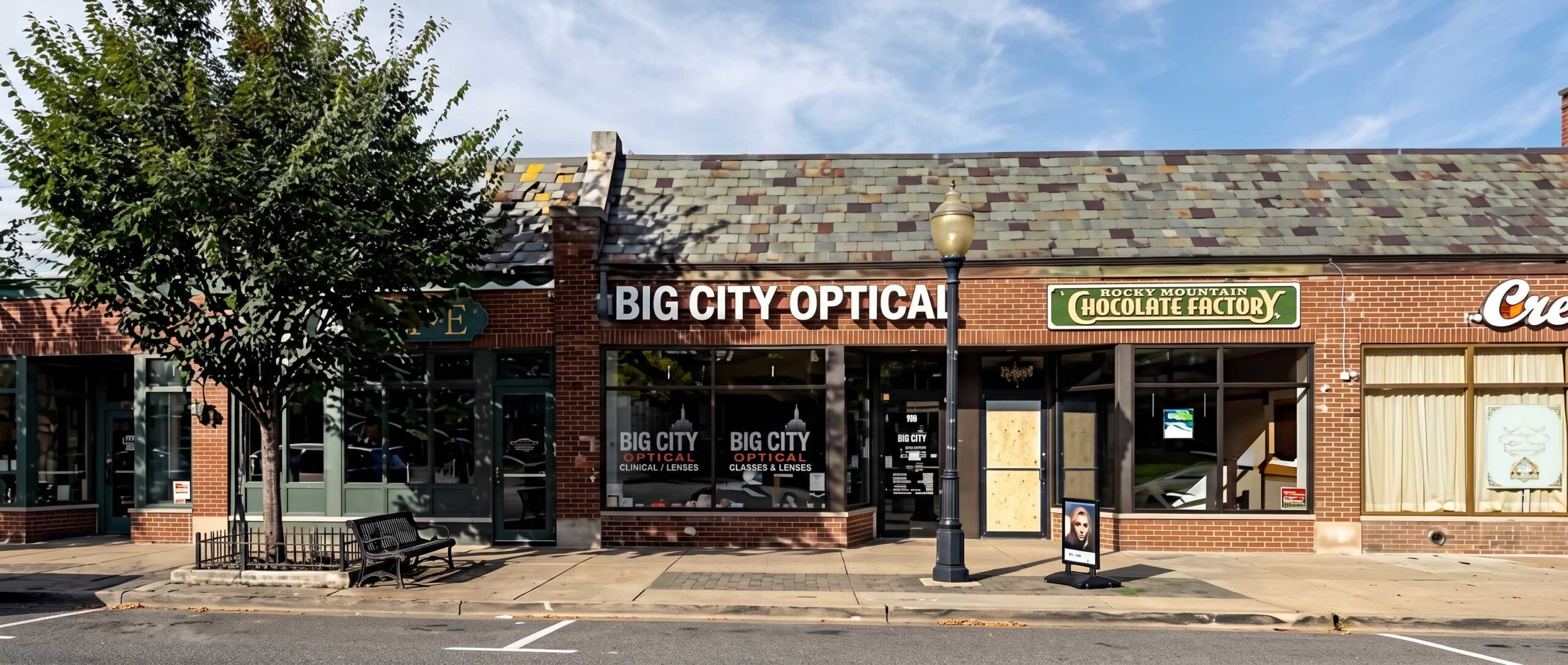 location-hero-mobile-bco Big City Optical eye doctor storefront on S La Grange Rd in La Grange, Chicago IL.
